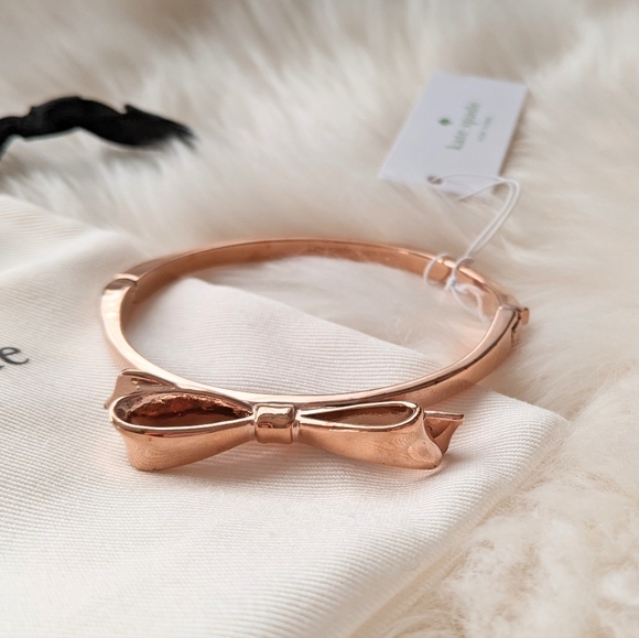 kate spade Jewelry - Kate Spade Bow Rose Gold Bracelet